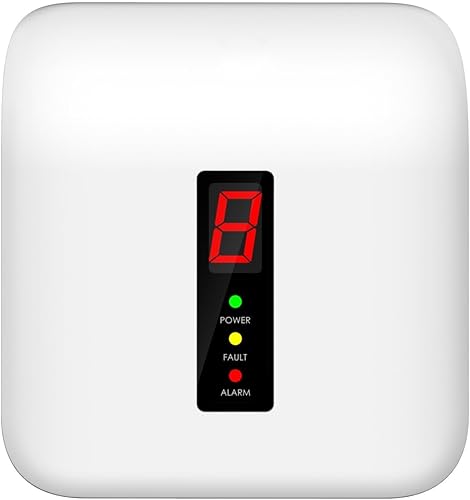Detector de gas natural, alarma de fugas de gas explosivo enchufable para el hogar, detector de propano de 24 horas, CA 110-220 V, blanco (1 unidad).