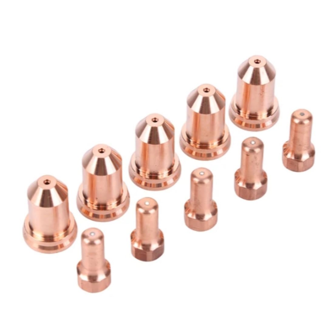 20Pcs PTM80 PTM-80 IPT-80 PT80 Electrode Tip/Nozzle 1.0mm/1.2mm/1.3mm for Plasma Cutter Torch Consumables QIANGHAN (1.0mm)