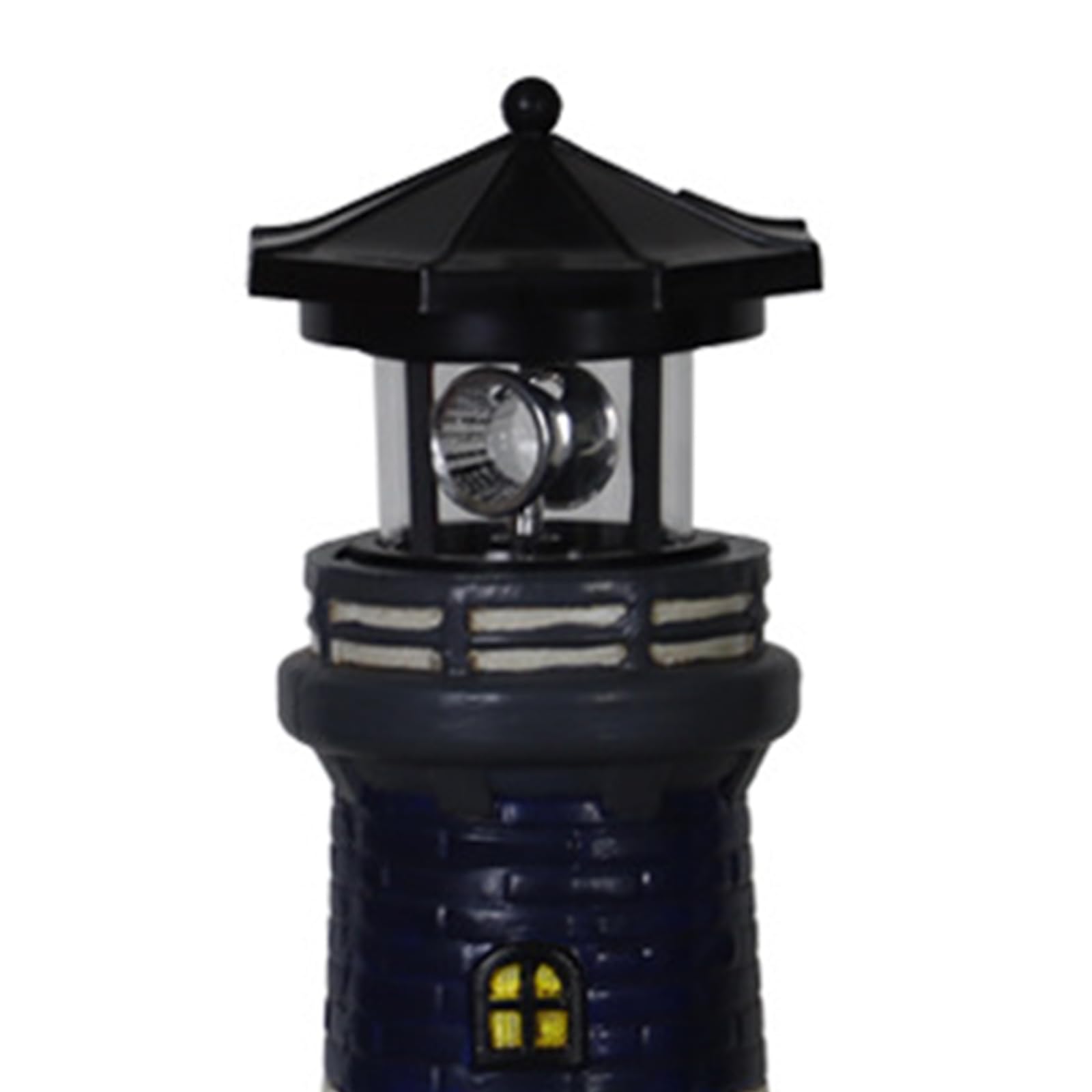 Solarbetriebene Leuchtturm Wasserdicht mit Rotierenden Leuchtfeuer Leuchtturm Solarleuchten für Hof Patio Dekoration