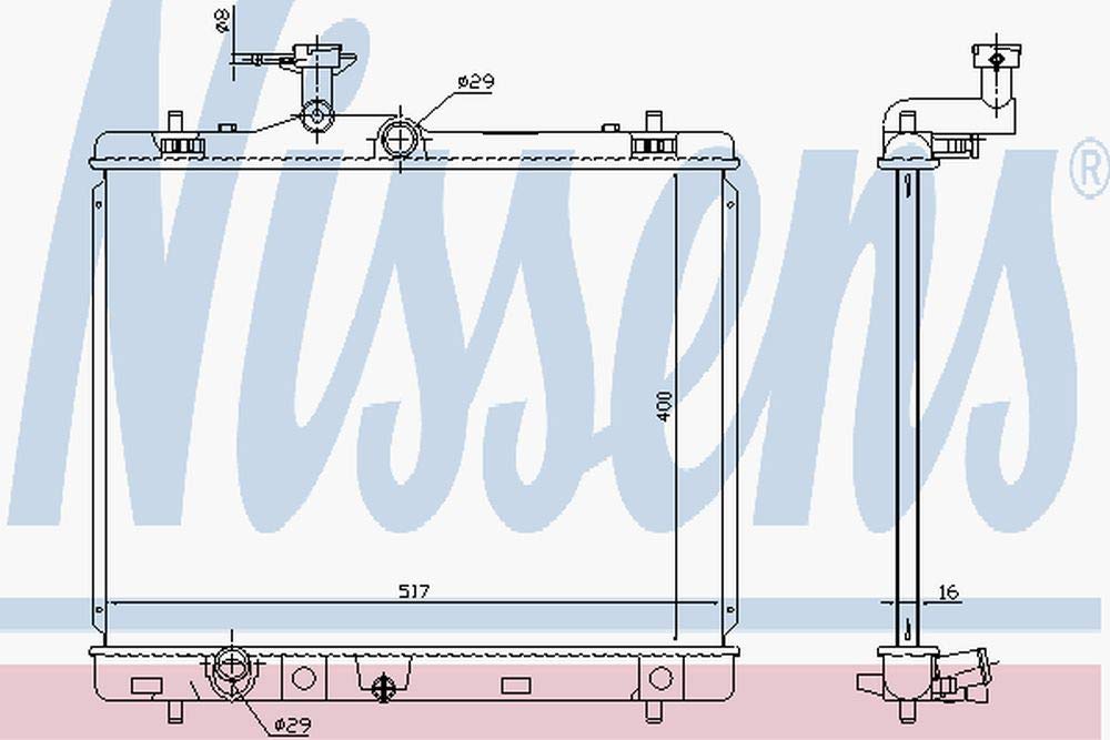 64257 NISSENS Radiator, engine cooling for SUZUKI