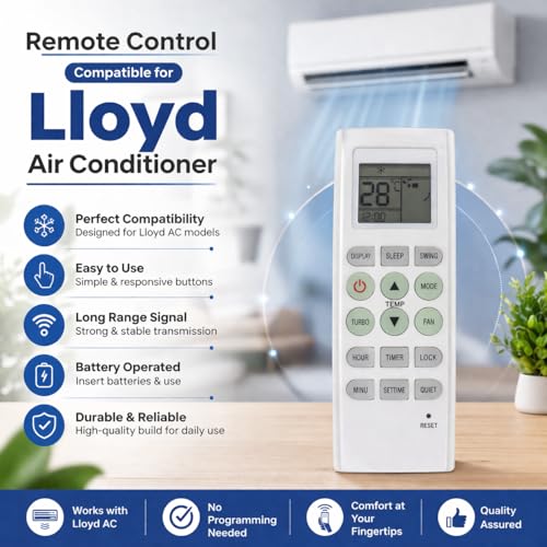 Image of Electronic Spices AC Remote | Compatible with Lloyd AC (Model AC-36B) with AAA Batteries