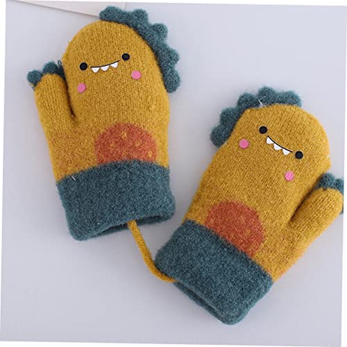BESPORTBLE Velvet Dinosaur Boy Girl Gloves Warm Winter Mittens Boys Girls Cartoon Mittens2