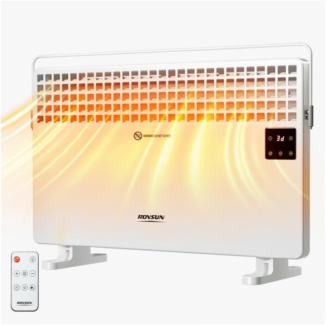 Calefactor Eléctrico Portátil Panel 1500W con Control Remoto y Termostato