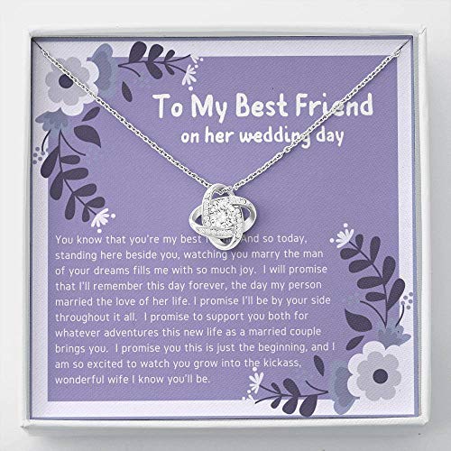 to My Best Friend On Her Wedding Day Necklace, Soul Sisters Necklace, BFF Necklace, Jewelry, Long Distance, Friends Forever