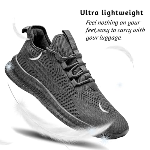 Image of DLWKIPV Running Shoes for Men Casual Slip on Tennis Walking Sneakers Lightweight Breathable Mesh Fashion Gym Athletic Sports Workout Non Slip Trainers