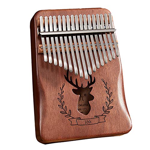 Kalimba Thumb Piano, 17 Key Finger Piano，Mini Piano Suitable for Music Teaching with Exquisite Accessories Retro-17tone