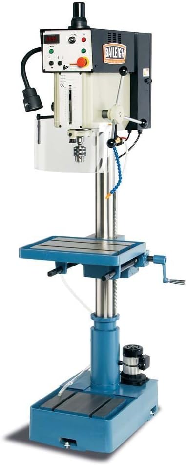 Baileigh --- SKU # DP-1000VS --- 220 Volt Single Phase Inverter Driven Drill Press. Manual Feed. 1" Mild Steel Drilling Capacity. *** PRODUCT SHIPS DIRECT FROM THE USA, AND WILL REQUIRE CUSTOMS IMPORT CLEARANCE.