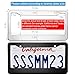 2PCS Chrome License Plate Frame, 2 Holes Silver Stainless Steel License Plate Frames, Universal Car License Plate Holder for Man, Licence Plate Frame and Screws, by Lengnoyp