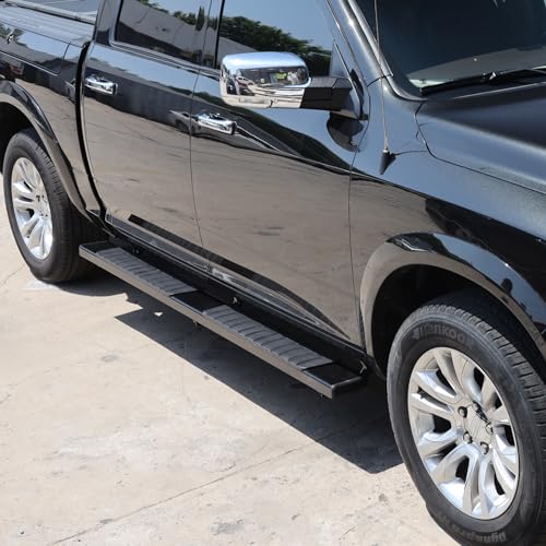 Image of COMNOVA 6 Inches Double Cab Running Boards for 2019-2026 Chevy Silverado /GMC Sierra 1500 Double Cab, 2020-2026 Silverado /Sierra 2500HD 3500HD, Carbon Steel Silverado Running Boards Side Steps.