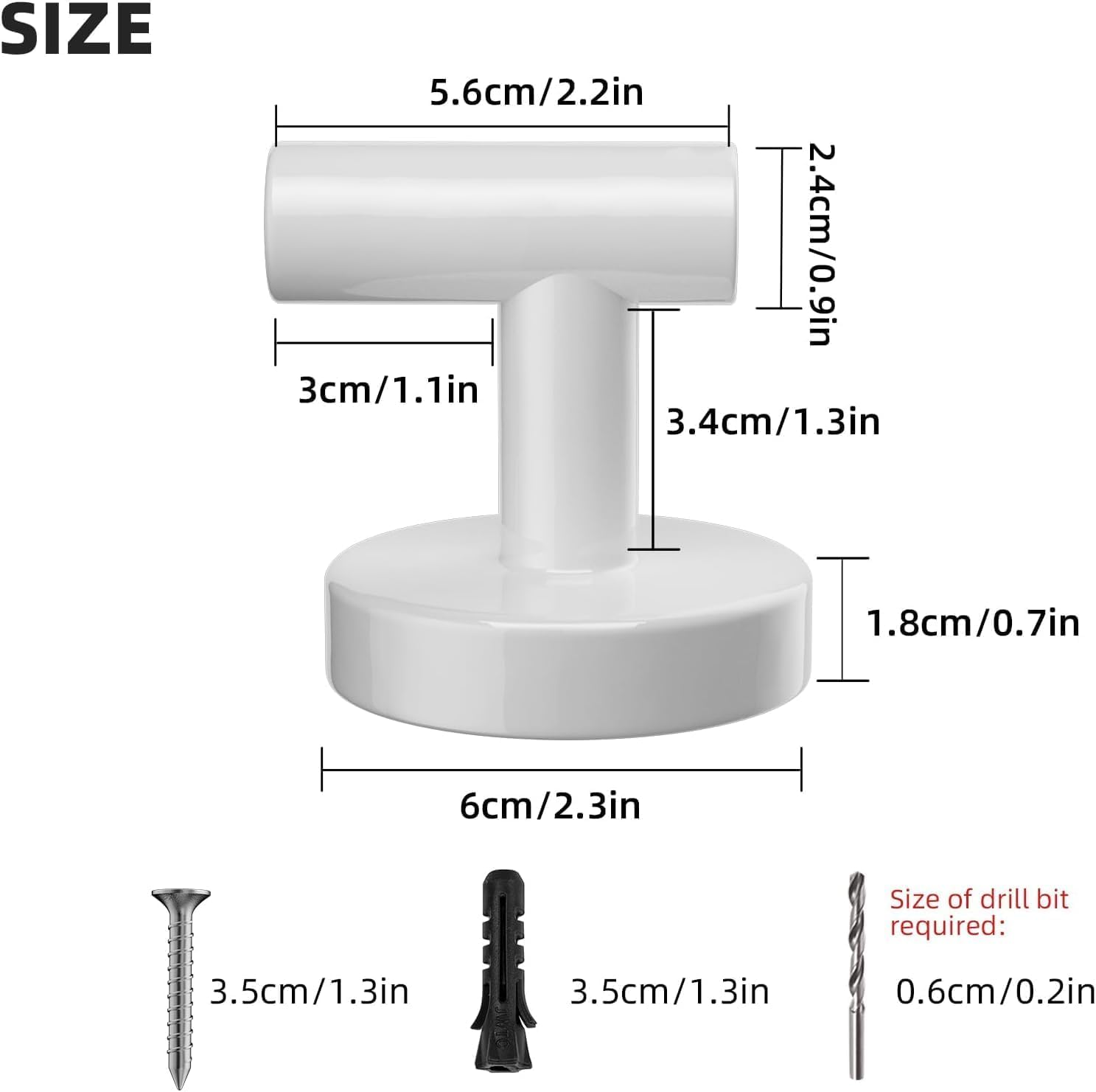 YUET Ensemble de 3 barres porte-serviettes de salle de bain en acier inoxydable - Montage mural - Porte-papier toilette - Crochet pour peignoir - Blanc