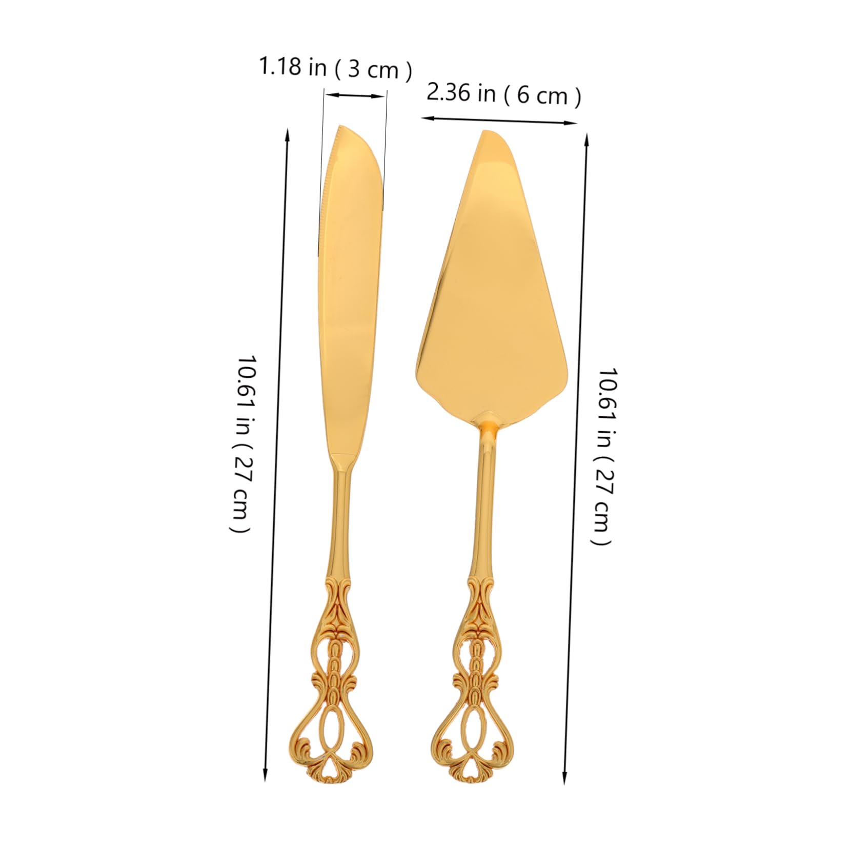 CIYODO Stunning Wedding Cake Knife Server Set Set of 2 Stainless Steel Perfect for Baking Serving