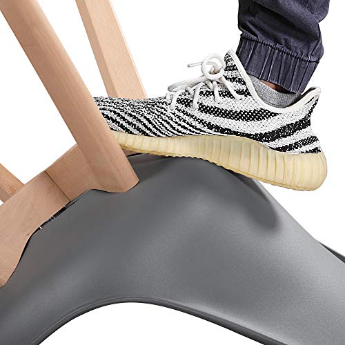 Yaheetech Dining Chairs Dsw Chair Accent Chair Shell Pu Side Chair With Beech Wood Legs Modern Mid Century Eiffel Inspired Chair Upholstered Dining Room Living Room Bedroom Kitchen Dark Gray, 4Pcs #TOP6