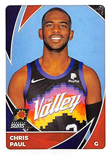 2020-21 Panini Stickers #435 Chris Paul Official Nba Basketball Album Sticker Measuring 2.75 Inch Tall X 2 Inches Wide In Raw (Nm Or Better Condition) #TOP27