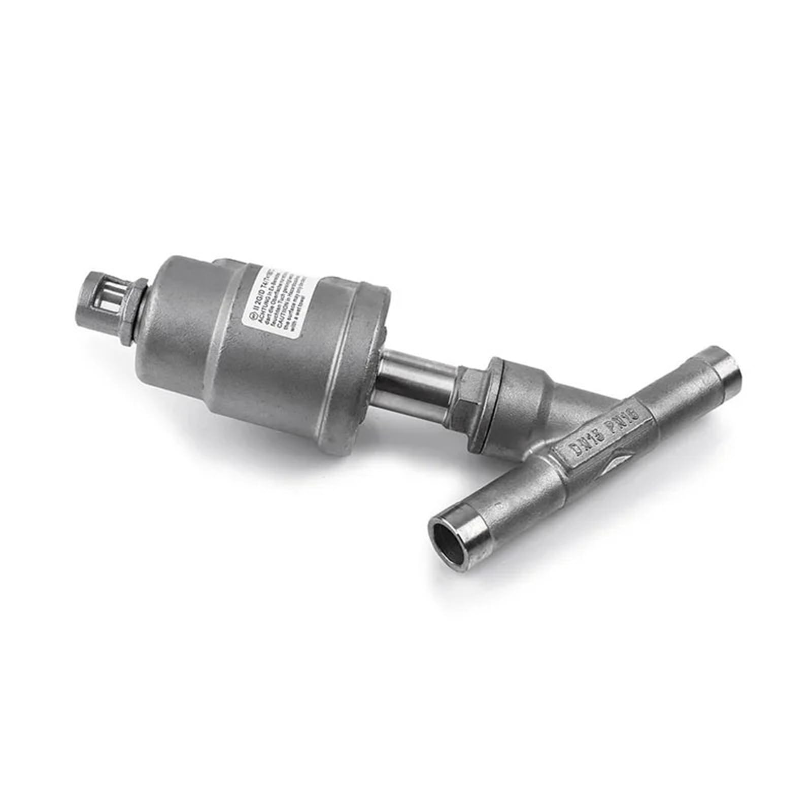 Vanne pneumatique à siège incliné DN15 automatique pour circuit vapeur