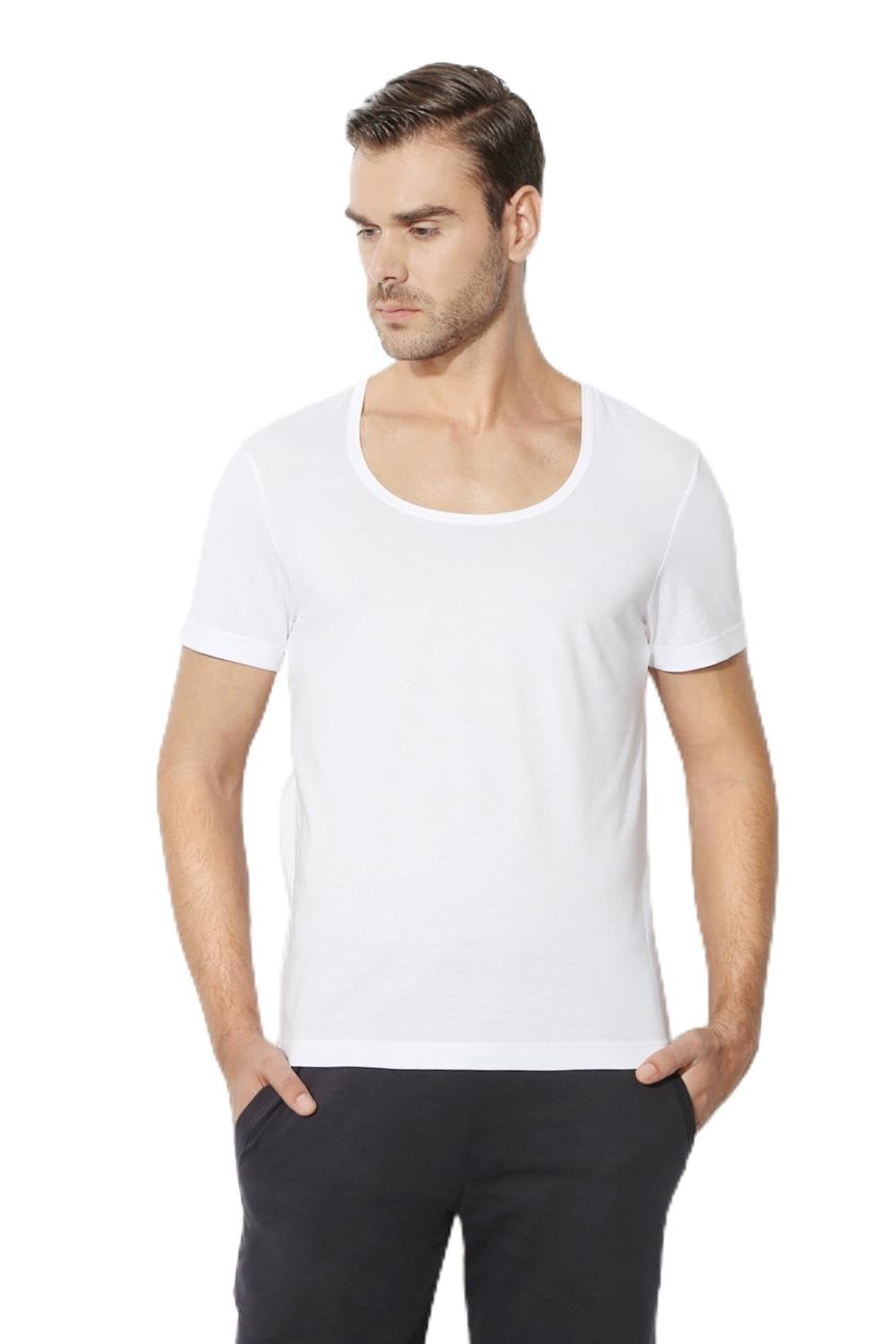 Men Regular Fit Vest - 100% Combed Cotton - Anti Bacterial, Quick Dry, Label Free