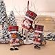 Nikolausstrumpf Kinder 3er Set, Klein Weihnachtsstrumpf Personalisiert Weihnachtssocken Kamin Nikolaus Socken Weihnachten Deko, Rot Grau Nikolausstiefel zum Befüllen Weihnachtsstrümpfe Weihnachtsdeko