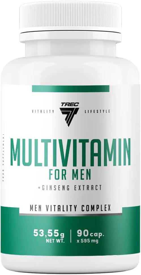 TREC Nutrition Multivitamin for Men - 90 Capsules | Essential Daily Vitamins for Men's Health & Well-Being | Energy Boost, Immune Support, and Overall Vitality