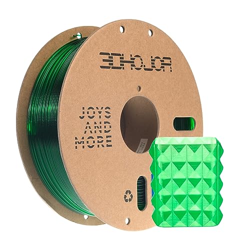 Image of 3DHoJor PETG Filament 1.75mm, PETG 3D Printing Filament, 2.2 LBS (1KG) Cardboard Spool, Fit Most FDM 3D Printer, Green