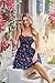 Scarlet Darkness Floral Mini Corset Dress for Women Teen 2026 Summer Spring Flowy A-Line Sundress with Pockets Navy Fuchsia Floral M