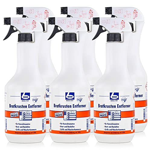 Dr. Becher Bratkrusten Entferner 1 Liter - Geeignet für Grills, Räucherkammern, Brat- und Backöfen & Konvektomaten (6er Pack)