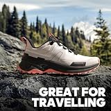 NORTIV 8 Damen Wanderschuhe leichte atmungsaktive Mesh Trekking Outdoor Arbeitsschuhe,Size 40.5,Grau Rosa,SNHS239W