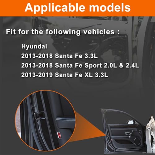 Image of Door Lock Actuator Compatible with 2013-2018 Santa Fe, Santa Fe Sport - Rear Left Driver Side