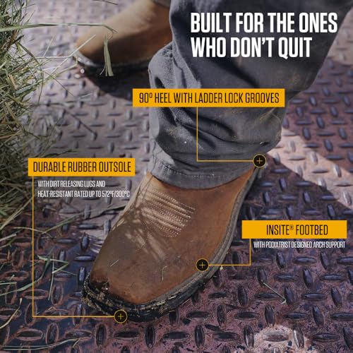 Image of Carhartt Men's Montana 11 inch Wellington Work Boots - Waterproof & Water-Resistant, Steel Toe & Soft Toe, Pull-On Square Toe