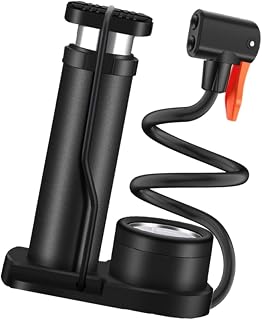 OHPHCALL Bomba de ar para motocicleta, compressor de carro, bomba de ar portátil, bomba de ar para bicicleta de estrada, bomba de ar de futebol para ciclo, liga de alumínio, preto, bombas de ar para veículos, bomba inflável de ar