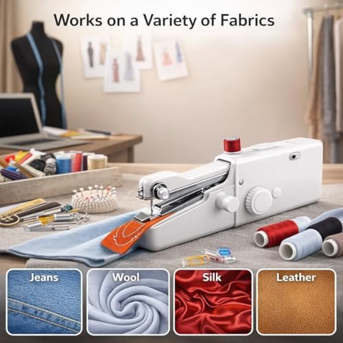 Image of Handy Stitch Mini Sewing Machine | Portable Handheld Silai Machine for Quick Stitching & Clothes Repair | Lightweight Stapler Style Sewing Tool for Home & Travel Use - A1 silai