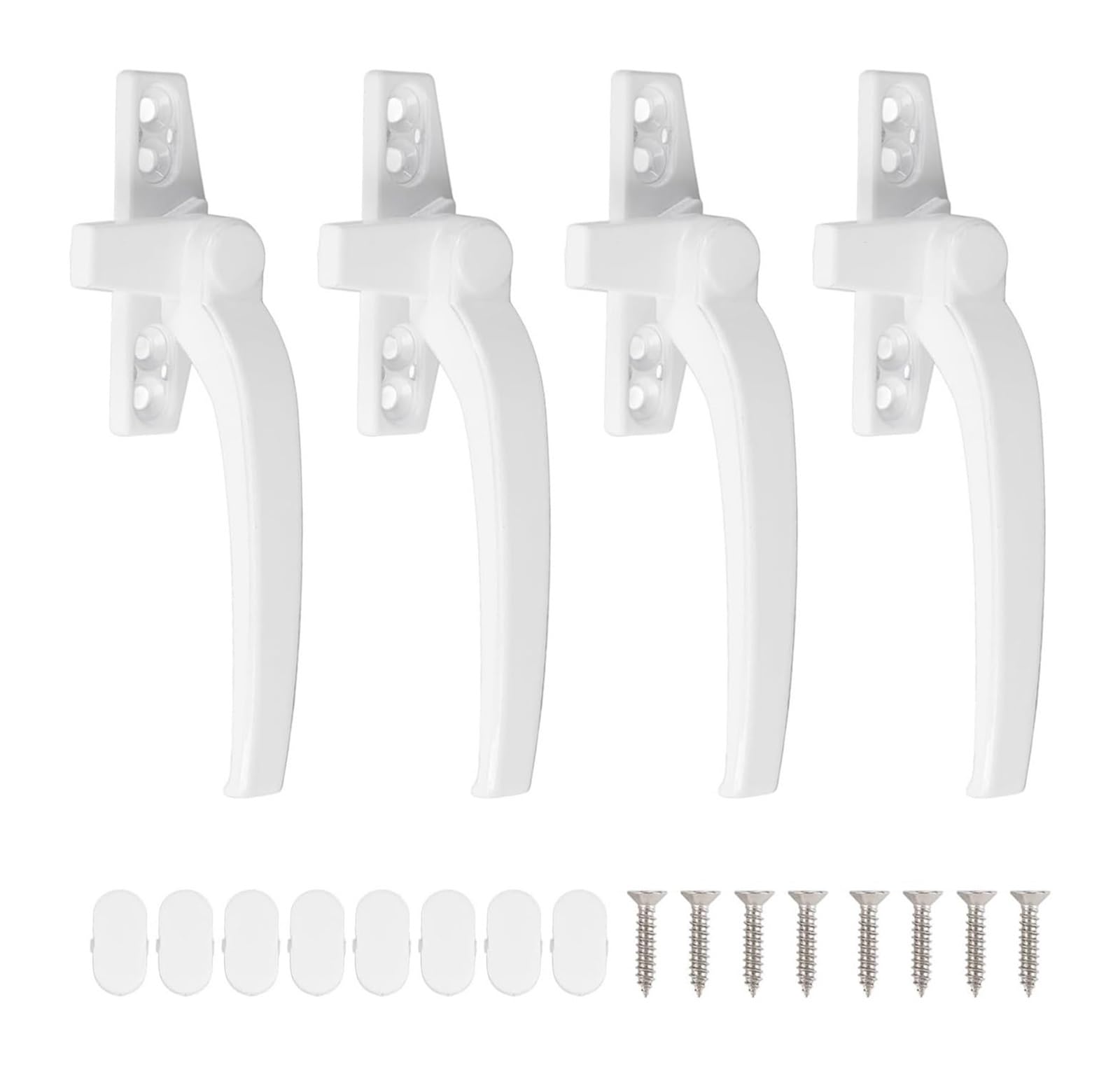 Aluminum Alloy Window Handle for Flat Casement Lock(Right Handle White)