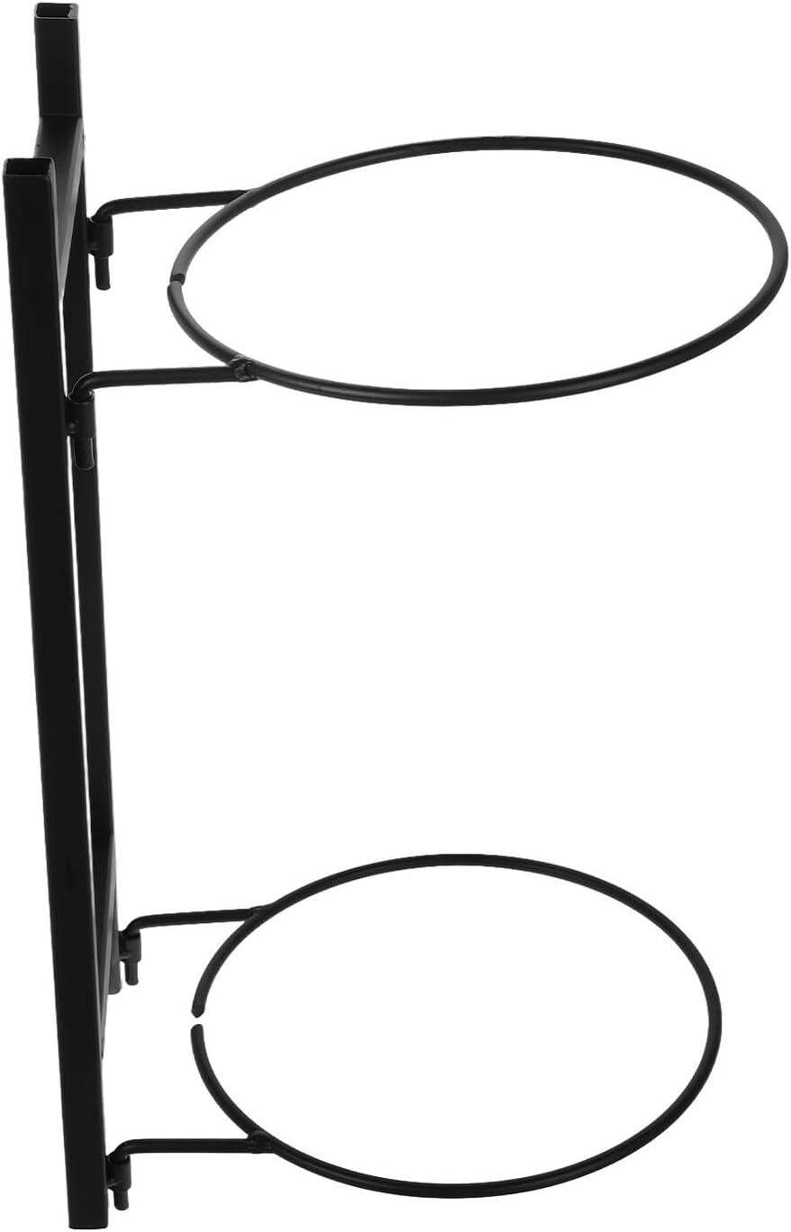 Mipcase Wall Mount Sports Ball Holder Basketball and Soccer Storage Rack, Two-Layer Thickened Black Steel Basketball Hoop Organizer for Outdoor Garage Sports Equipment