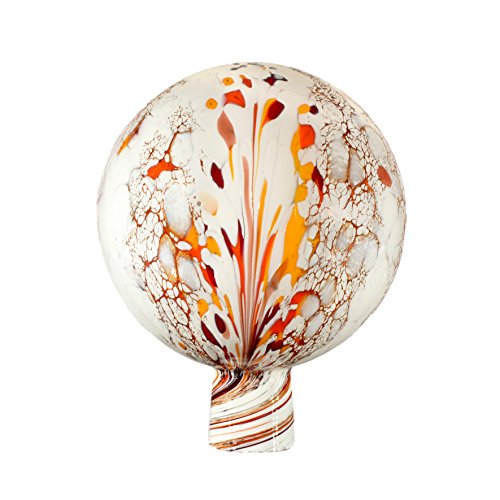 Lauschaer Glas Gartenkugel - Mundgeblasene Rosenkugel Zitronengelb (15cm Hoch, 12cm Durchmesser)