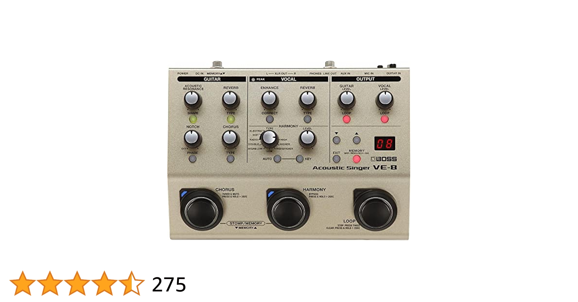 BOSS VE-8 ルーパー&リアルタイムオートハーモニー BOSS VE-8 Acoustic Singer instruction by Laura Davidson