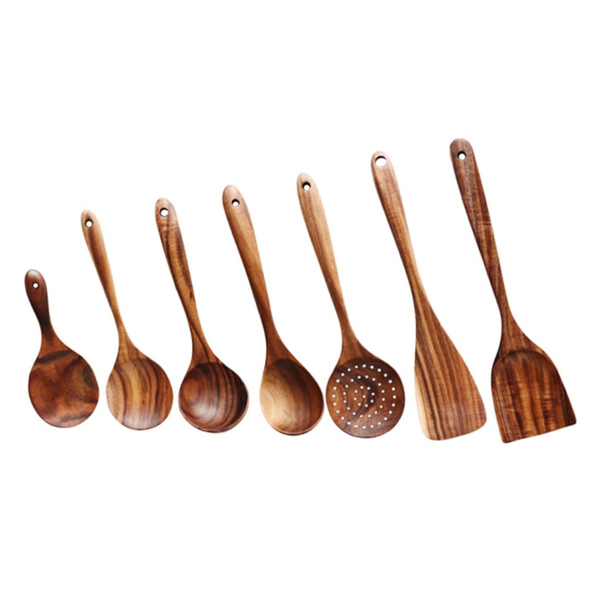 Set di Cucchiaini in Legno per Cucina Elegante e Minimalista Utensili Pratici per Mescolare e Servire in Legno per Uso Domestico
