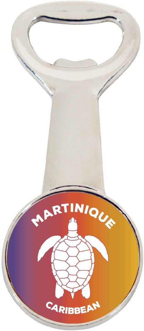 Martinique Caribbean Turtle Design Souvenir Magnetic Bottle Opener