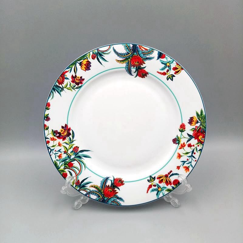 Vajilla de cerámica Estilo Europeo Estilo jardín de casa Flor vajilla de cerámica Conjunto tazón, Taza de café, Plato, Plato,Coffee Cup and Plate
