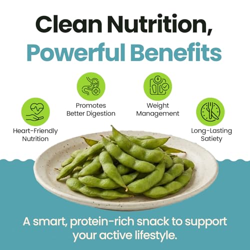 Image of Go Vegan Roasted Salted Edamame, 150gm (46% Protein, 17% Fiber, Lightly Salted Young Green Soybeans | 100% Veg Protein Rich Snacks)