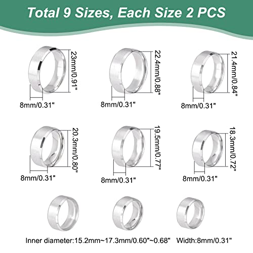 UNICRAFTALE Stainless Steel Classical Plain Stackable Wedding Band Ring Blank Wedding Ring Cool Simple Band For Women and Men Gifts for Special Occasions4