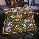 Longitud (cm): 55cm * 55cm No Cuatro Estaciones Salvaje Suave Transpirable satén pequeña Plaza Pañuelo de Seda (Color : Green, Size : 55cm*55cm)