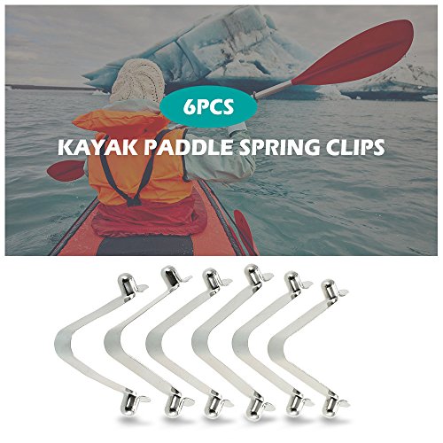 Anself 6pcs Kayak Paddle Spring Clips Tent Pole Clips Push Button Spring Snap Clip Bloqueio Tube Pin