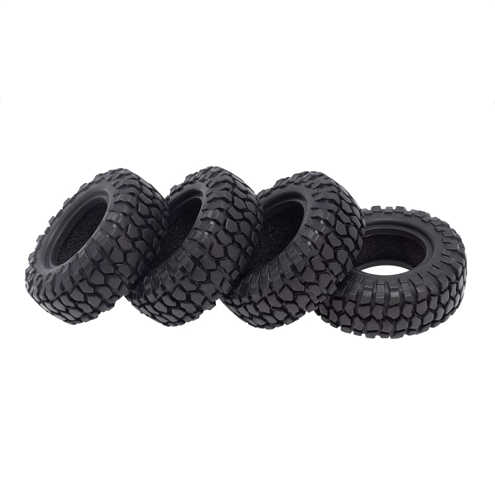 Lyzeous 4PCS 48mm 1.0 Tires Tyre for 1/24 RC Crawler Car Axial SCX24 90081 AXI00002 Upgrade Parts