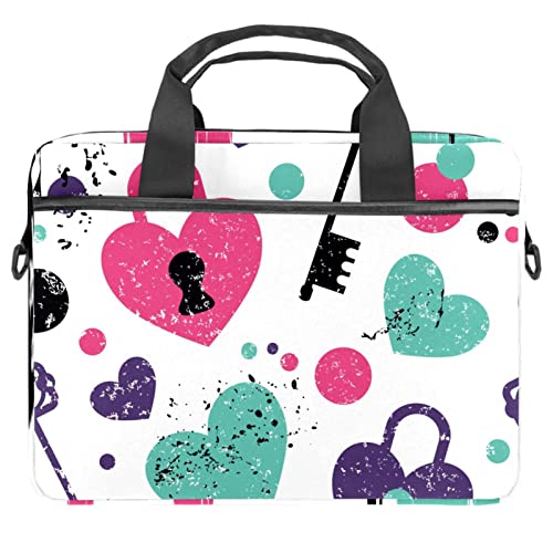 Sac à bandoulière pour ordinateur portable 13.3" motif cœurs cadeau idéal