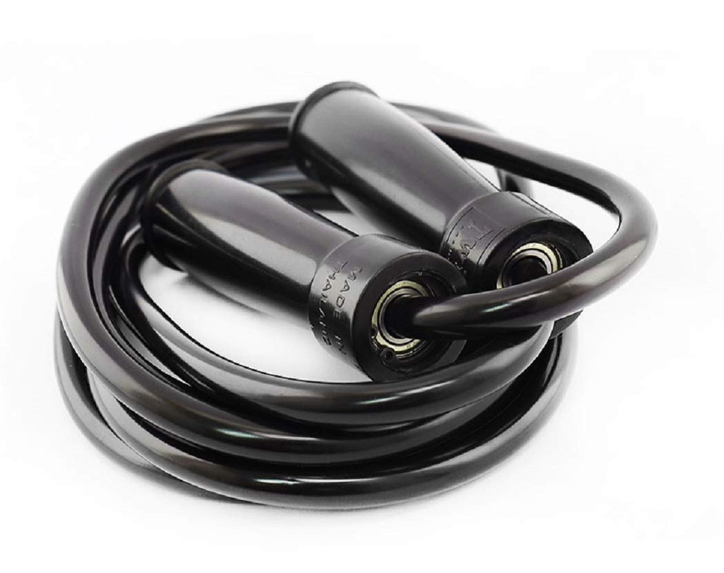 Twins Special Skipping Rope SR2 Black for Muay Thai, Thai Boxing, Fitness, Martial Arts, Kick Boxing and MMA โ image 1