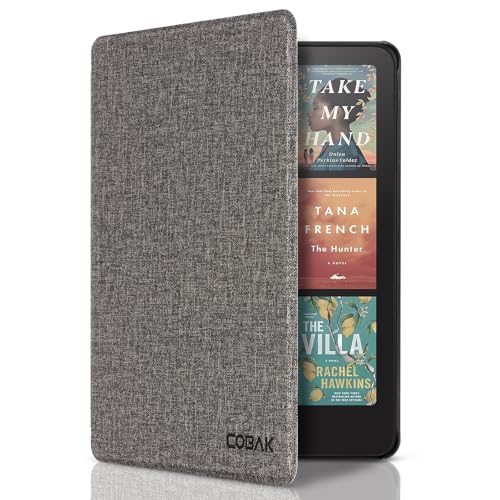 CoBak Hülle für 7 Zoll e-Reader 2024- Smart Cover mit Auto Schlaf/Aufwach (Nicht kompatibel mit Kobo), Grau