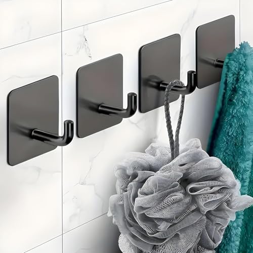 Image of Self Adhesive Wall Hooks - Heavy Duty 10 Pcs Wall Hanger Hook Without Drilling - Nail Free Wall Hooks for Hanging Sticky Hooks for Wall Heavy Items (Style 5)