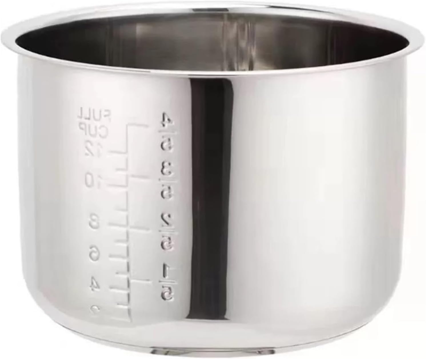 Inner Pot of Electric Pressure Cooker,Universal 304 Thick Stainless Steel Inner Pot, 2L/3L/5L/6L/8L Inner Pot, Composite Bottom Rice Cooker Inner Pot Replacement Parts(6L high 16.2cm)