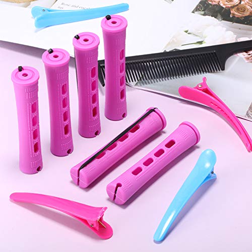 60 Pieces Perm Rods For Long Hair Plastic Perm Curl Rods Cold Wave Rods Hair Curling Roller Hair Styling Hairdressing Tools (0.75 Inch, Purple) #TOP5