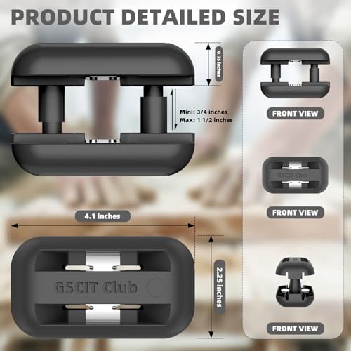 Image of GSCIT Club Edge Banding Trimmer, with Tungsten Carbide Blades, Hand Planer Edge Bander for Burrs,Edge Corner Planer,Wood Chamfering Fillet Scraper,Edge Banding Cutter for PVC ABS Melamine (Gray)