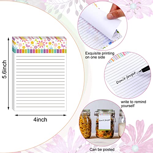 Image of Junkin 8 Pcs Memo Pads for Women, Colorful Funny Note Pads, 4 inch x 5.6'' | Fun Pattern Design, Office Home Refrigerator Use, To Do List Scratch Memo Notes, Gift Supplies, 30 Sheets Per Pad