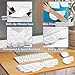 Angel Wing Wrist Rest Ergonomic Angel Wings Keyboard Wrist Rest with Mouse Hand Support and Cloud Mouse Pad Set, Pu Leather Surface, Non-Slip Base & Memory Foam for Office, Gaming, Work(3Pcs, White)